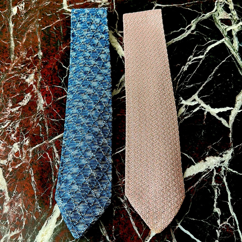 MISSONI - Men’s 100% Silk Knitted Neckties . Made in Italy.
